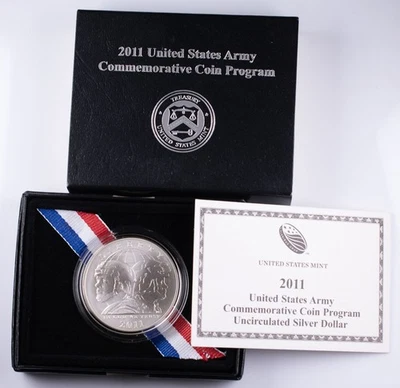 U.S. Mint 2011-S United States Army UNC Silver $1 Proof OGP & COA  - Image 1 of 4