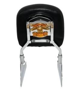 🔥Harley-Davidson Backrest Sissy Bar w/ Pad & Chrome Mount – Eagle Emblem USA - Bild 1 von 9