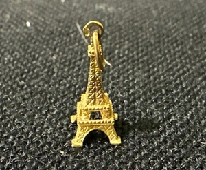 Vintage 18k Gold Eiffelturm Charm Anhänger mit französischer Adlermarke 1 Gramm - Bild 1 von 6