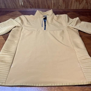 Under Armour Golf Cold Gear Mustard Yellow Quarter Zip Size Medium - Picture 1 of 14