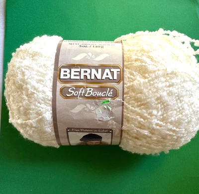 BERNAT Soft Bouclé- Color Natural #06703- 5 0z - 97%Acrylic 3% Polyester Yarn - Image 1 of 4