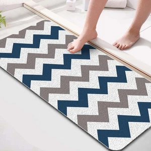 Non-Slip Shower Mat 15.7x36 Inch PVC with Drainage Holes | Quick Drying, Bl - Picture 1 of 6