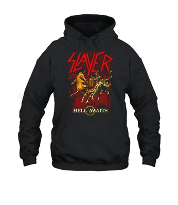 Metal Hoodie – Slayer Hell Awaits BK | Iconic Thrash Metal Band Pullover - Image 1 of 3