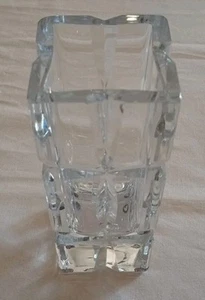 Royal Krona Sweden 4454-6 Edenfalk 3" X 3" Square 7" Tall Crystal Vase - Picture 1 of 11