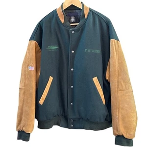 Vintage Stratford Canada Wool Leather Varsity Jacket XL F.W. Webb Peerless - Picture 1 of 8