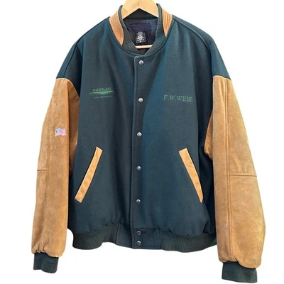 Vintage Stratford Canada Wool Leather Varsity Jacket XL F.W. Webb Peerless - Image 1 of 4