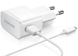 100% ORIGINAL SAMSUNG 2A CHARGEUR PRISE SECTEUR + CABLE ECBDU4AWE - BLANC - Photo 1 sur 1