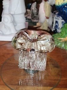 Rare Vtg Kosta Boda Sweden Mushroom Shaped Clear Cristal Candle Holder Votive - Bild 1 von 9