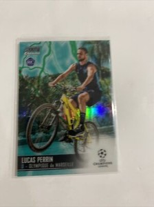 2020-21 STADIUM CLUB CHROME LUCAS PERRIN RC AQUA/GREEN ELECTRIC REFRACTOR /150