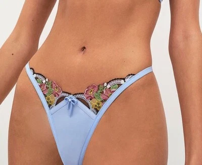 NUEVO CON ETIQUETAS VICTORIA’S SECRET For Love & Lemons Louise Tanga Panty Mediano Foto 1 de 4
