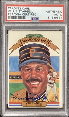 Willie Stargell Signed 1982 Donruss Diamond Kings #8 Card HOF Autograph PSA/DNA - Image 1 of 2
