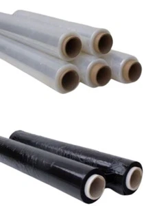 Stretchfolie Palettenfolie Wickelfolie Folie 250 m lang transparent oder schwarz - Bild 1 von 3