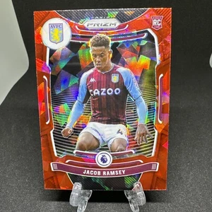 2021-22 Panini Prizm Premier League Jacob Ramsey Red Cracked Ice RC Aston Villa - Picture 1 of 2