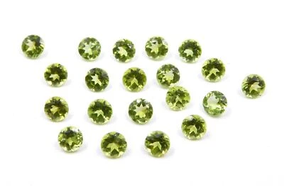 Natural Peridot Round Cut Loose Gemstone 4 MM Jewelry Making C-2068 - Image 1 of 4