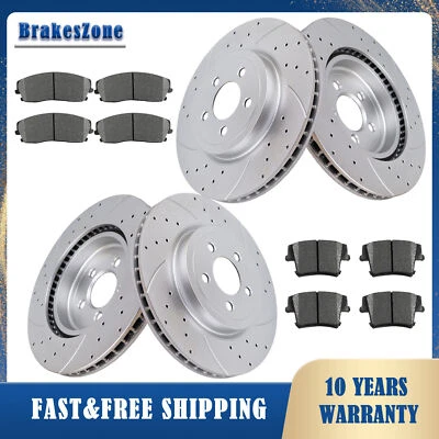 Pastillas de rotores de freno delanteros traseros aptas para Dodge Magnum 2005 2006-2008 frenos ranurados Foto 1 de 4