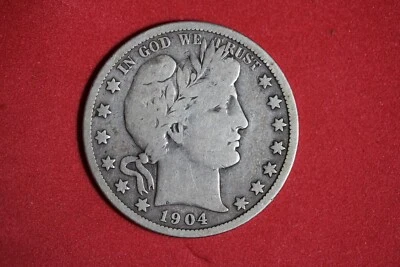 Estate Find 1904 S- Barber Half Dollar!!   #K51944 - Image 1 of 2