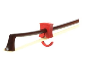 New red bowstopper violin viola bow division aid fits all bow sizes USA made - Imagen 1 de 2