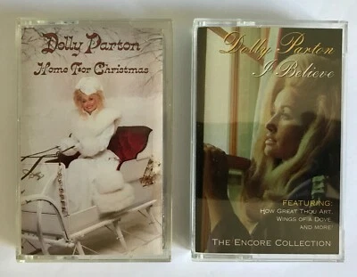 Dolly Parton Home For Christmas & I Believe Encore Collection Gospel 2 EX Tapes - Image 1 of 4