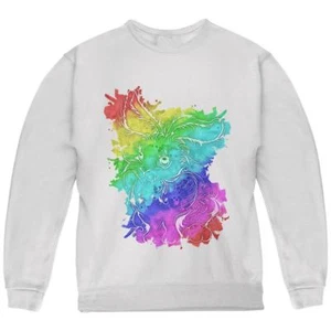 Rainbow Watercolor Easter Bunny Youth Sweatshirt - Picture 1 of 1