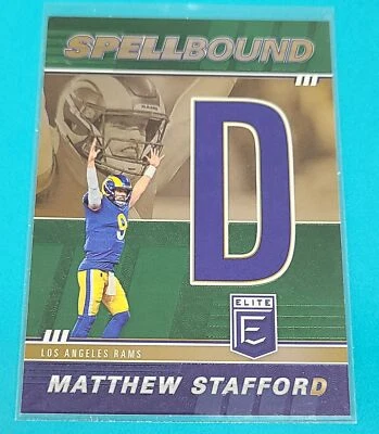 2022 Elite Spellbound Green #SB-MS8 Matthew Stafford Rams FOOTBALL Card 5D - Image 1 of 2