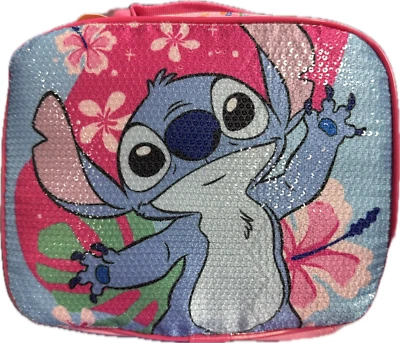 Bolsa de almuerzo - Disney - Bolso de mano Lilo & Stitch lentejuelas azul/rosa para niñas Foto 1 de 3