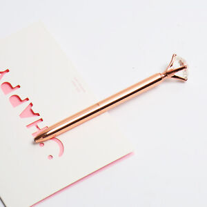 Rose Gold Diamond Pen Wedding Favor with Customized Name PVC Box Bridesmaid Gift