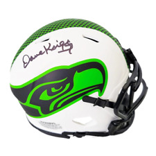 Dave Krieg Signed Seattle Seahawks Lunar Speed Mini Football Helmet (JSA)