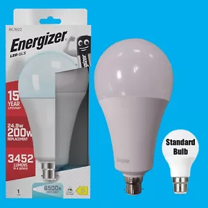 1x 24.9W (=200W) Energizer Large 110mm GLS BC B22 LED Light Bulb Lamp 6500K - Picture 1 of 4