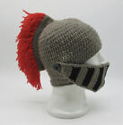Winter Hat Roman Soldier Helmet Red Tassel Mask Beenie Man’s Knight Winter Hat