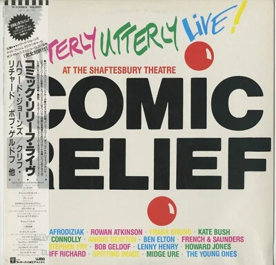 VARIOUS - Comic Relief Presents Utterly Utterly Live! (Japan Promo LP - P-13323) - Image 1 of 2