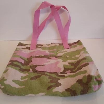 Lona Nordstrom Rosa Verde Marrón Camuflaje Multiuso Utilidad 12 x15 pulgadas Usado en Excelente Condición Foto 1 de 4