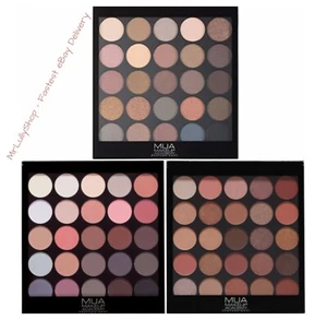 Paleta de sombras de ojos MUA 25 tonos elegantes tonos sedosos suaves mate brillantes tonos ahumados - Imagen 1 de 5