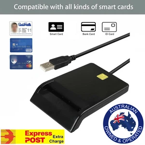 USB Smart Card Reader Common Access CAC ID IC ATM Bank Card Cloner Connector - Picture 1 of 9