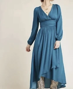 Anthropologie Gwendolyn Midi Maxi Dress In Teal Green Size US 20W - Picture 1 of 7
