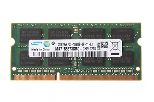 Samsung 2GB 2RX8 PC3-10600 DDR3 1333MHZ 204pin Sodimm Laptop Memory NON-ECC RAM - Picture 1 of 6
