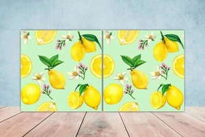 Azulejos de pared de frutas de cerámica limón cocina ducha salpicadero azulejos tropicales - Imagen 1 de 6