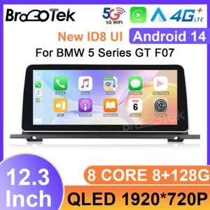 Reproductor de radio de audio para automóvil Android 14 de 12,3"" BT WIFI 4G LTE para BMW Serie 5 GT F07 - Imagen 1 de 15