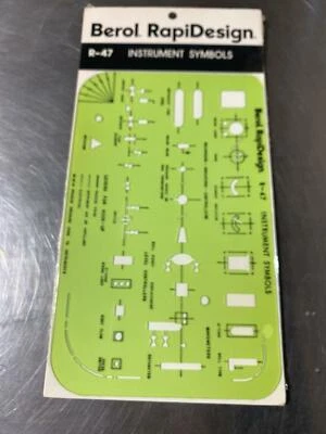 Plantilla Berol Rapidesign - Símbolos Instrumentales - R-47 Nueva Foto 1 de 4