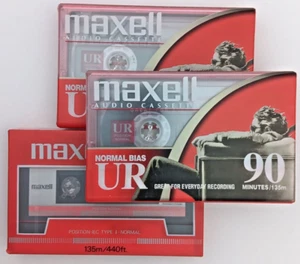 3 cintas de casete Maxell UR90 - posición IEC - tipo 1 - sesgo normal - 90 min cada una - Imagen 1 de 4