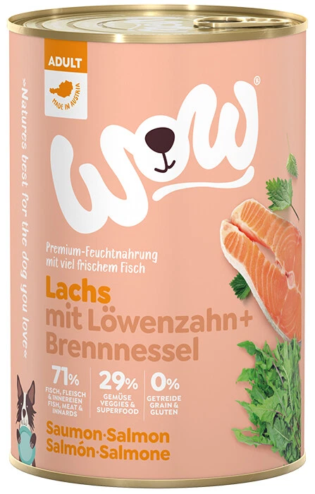 WOW Hundefutter Lachs Adult 6x 400 g Nassfutter - Bild 1 von 1