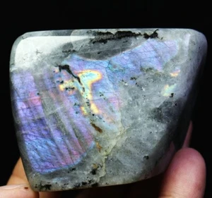 Bonita piedra cristal Reiki pulida natural arco iris flash labradorita espectrolita - Imagen 1 de 7