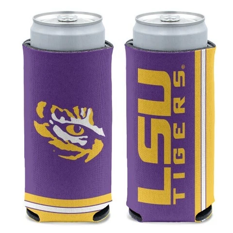 LSU TIGERS 12 0Z SELTZER SLIM CAN COOZIE COOLER HOLDER NCAA LICENSED Cover