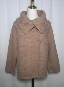 Banana Republic Cardigan Sweater Women's Italian Yarn Cashmere Wool Large Camel - Picture 1 of 11