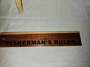 VINTAGE ZEDERNHOLZ FISCHERLINEAL GAG GESCHENK - Bild 1 von 3