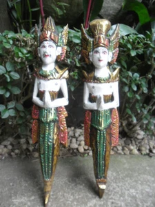 Rama & Shinta (bali couple) wall mount - white & coloured tones x 40cm - Bild 1 von 6