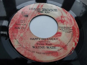 WAYNE WADE - HAPPY GO LUCKY 7'' VIVIAN JACKSON (YABBY YOU) 1977 - Picture 1 of 2