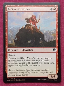 Magic The Gathering DOMINARIA UNITED FOIL MERIA'S OUTRIDER red card MTG - Picture 1 of 2