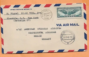 C24 FIRST FLIGHT NEW YORK TO BERLIN GERMANY AUG 28,1946 - Picture 1 of 1