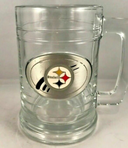 Pittsburgh Steelers NFL Pewter Logo Emblem Pilsner Beer Pint Glass Tankard