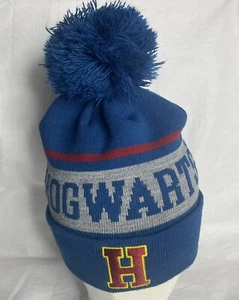 Harry Potter Boys or Girls Hogwarts Pom Poof University Beanie Hat Blue OSFM - Picture 1 of 11